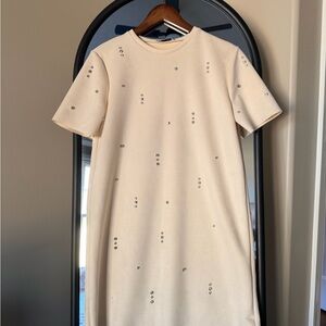 Zara Faux Suede Embellished Dress